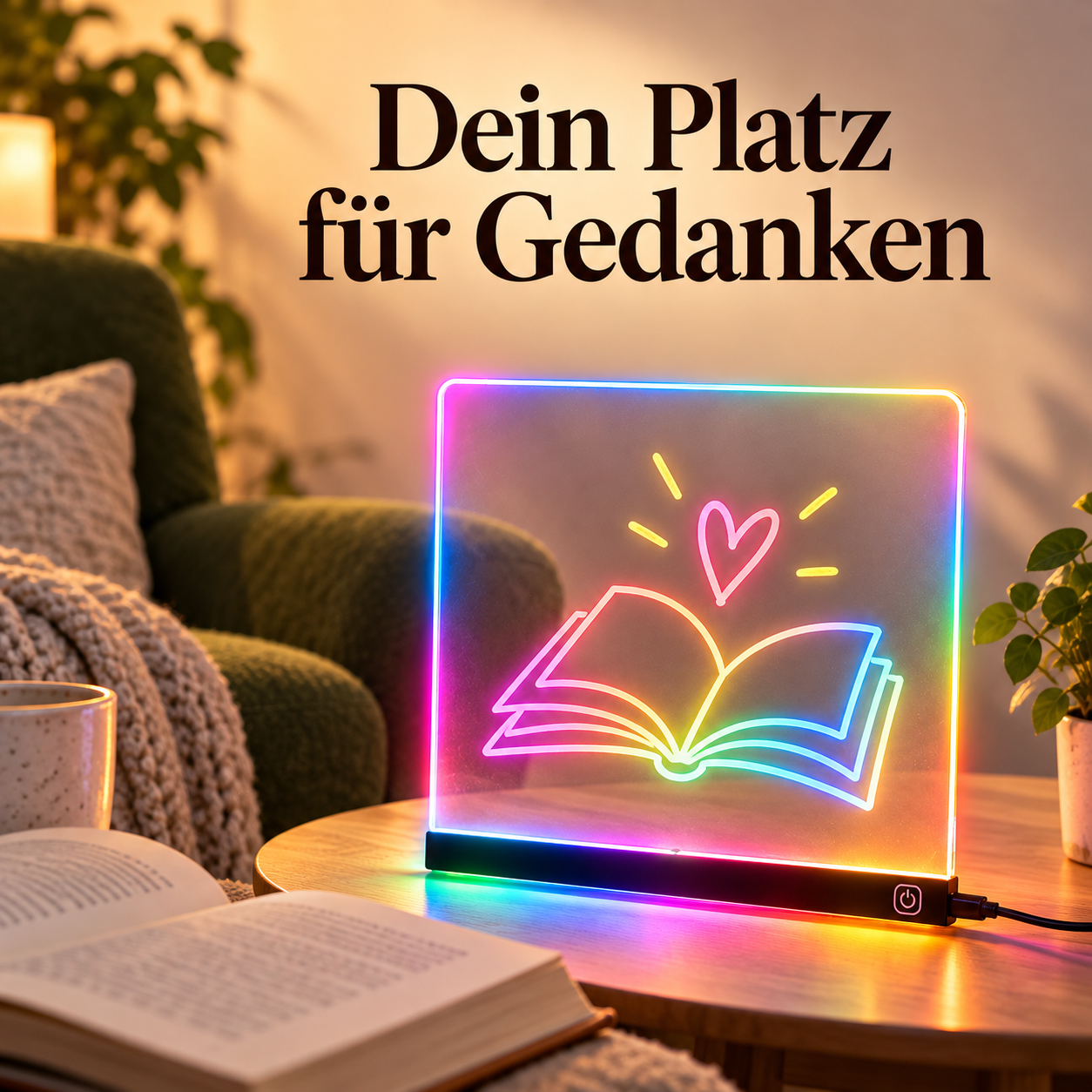 Leuchtende Acryltafeln für kreative Botschaften im 20er-Set