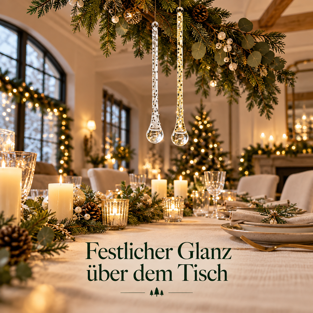 Glas-Eiszapfen für funkelnde Weihnachtsmomente