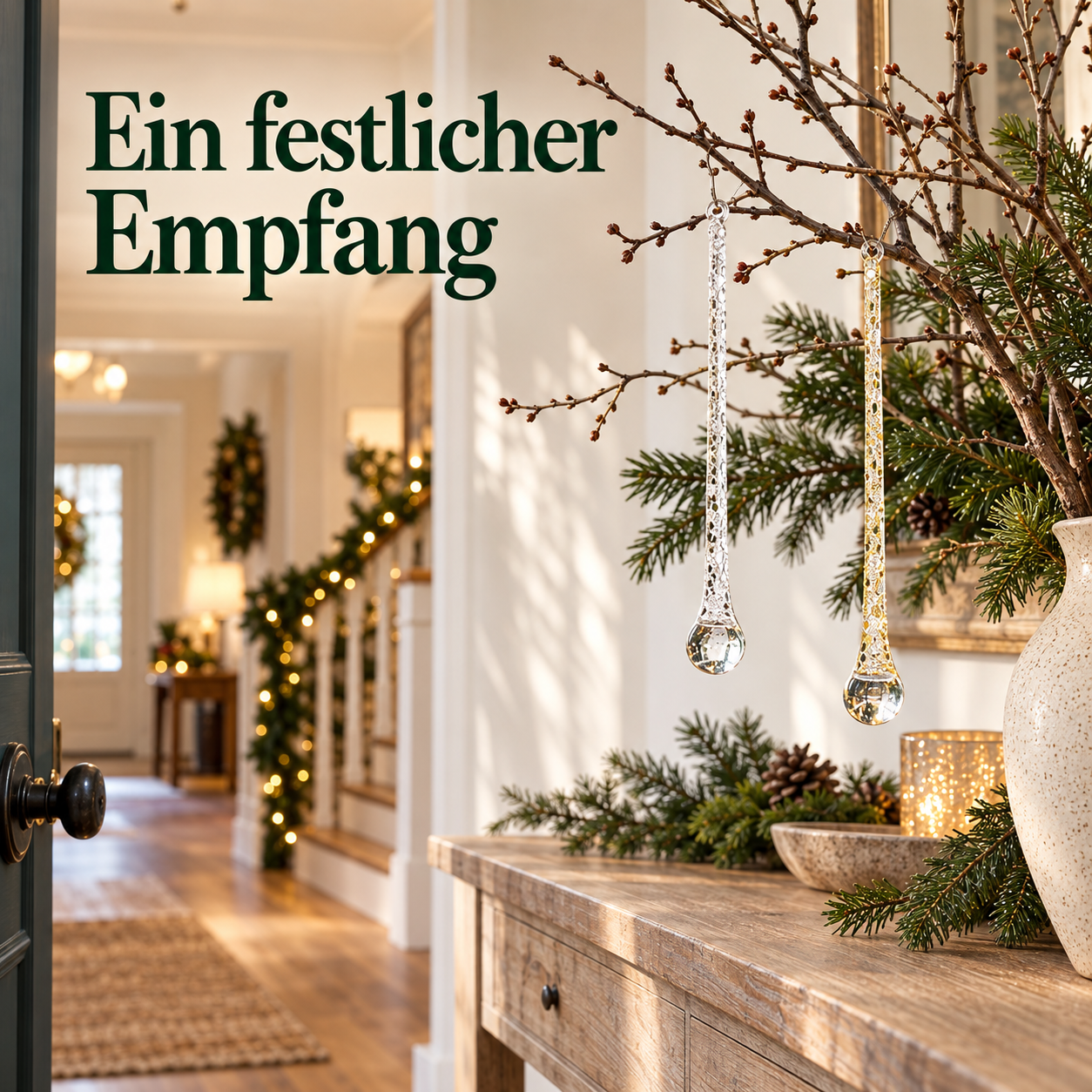 Glas-Eiszapfen für funkelnde Weihnachtsmomente
