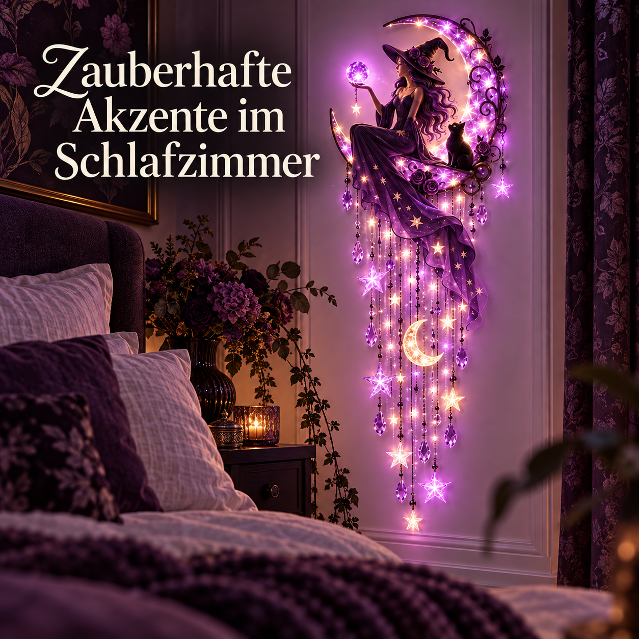 Hexen-Wandleuchte für zauberhafte Wohnakzente