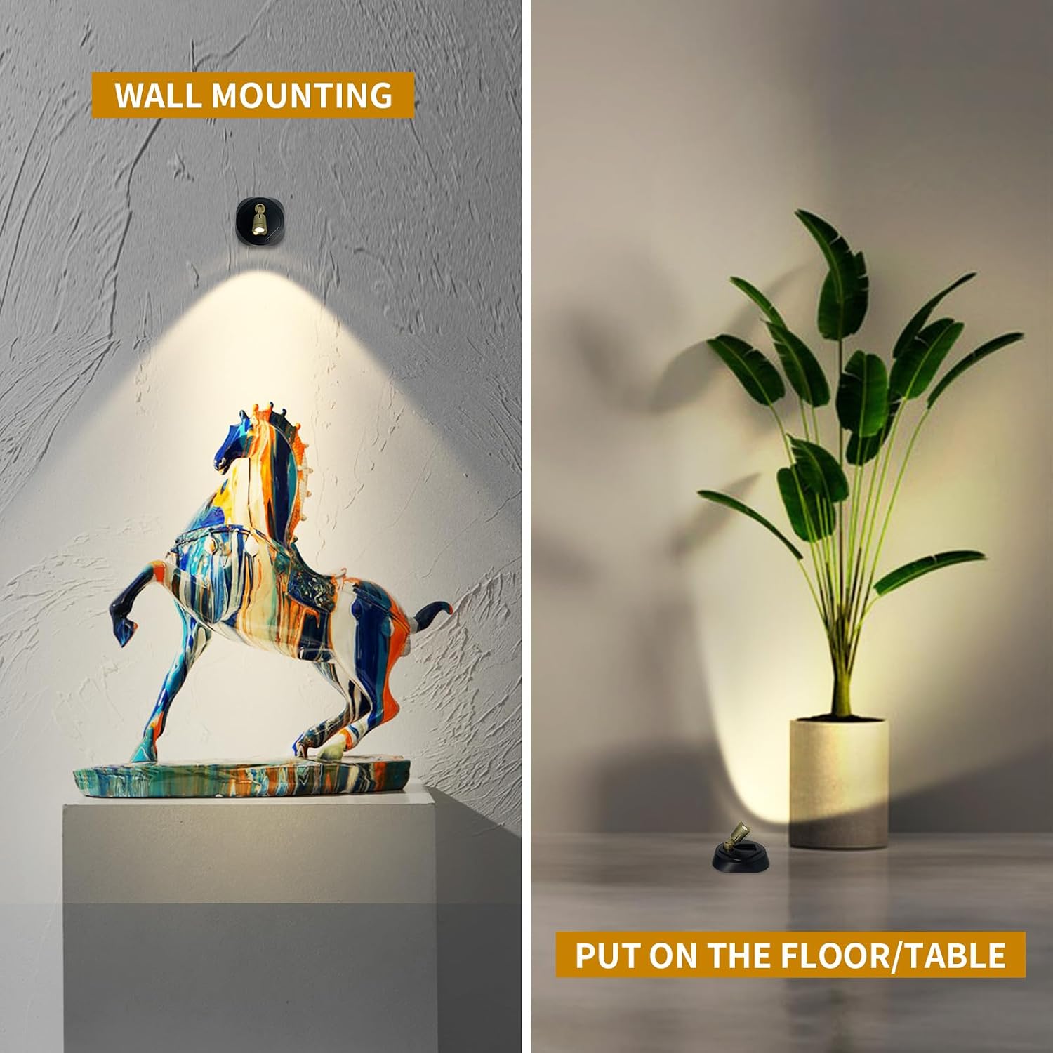 Freestanding spotlight placement ideas for home decor