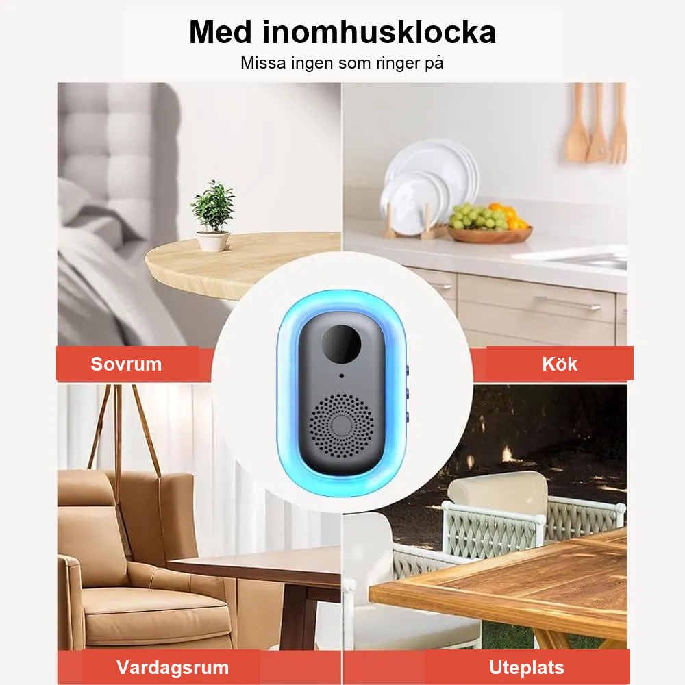 M20-inomhusklocka på ett bord i hallen