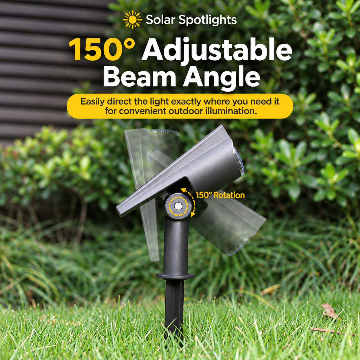 Christmas RGB Solar Landscape Spotlight – 2-LED Color-Lock Outdoor Light