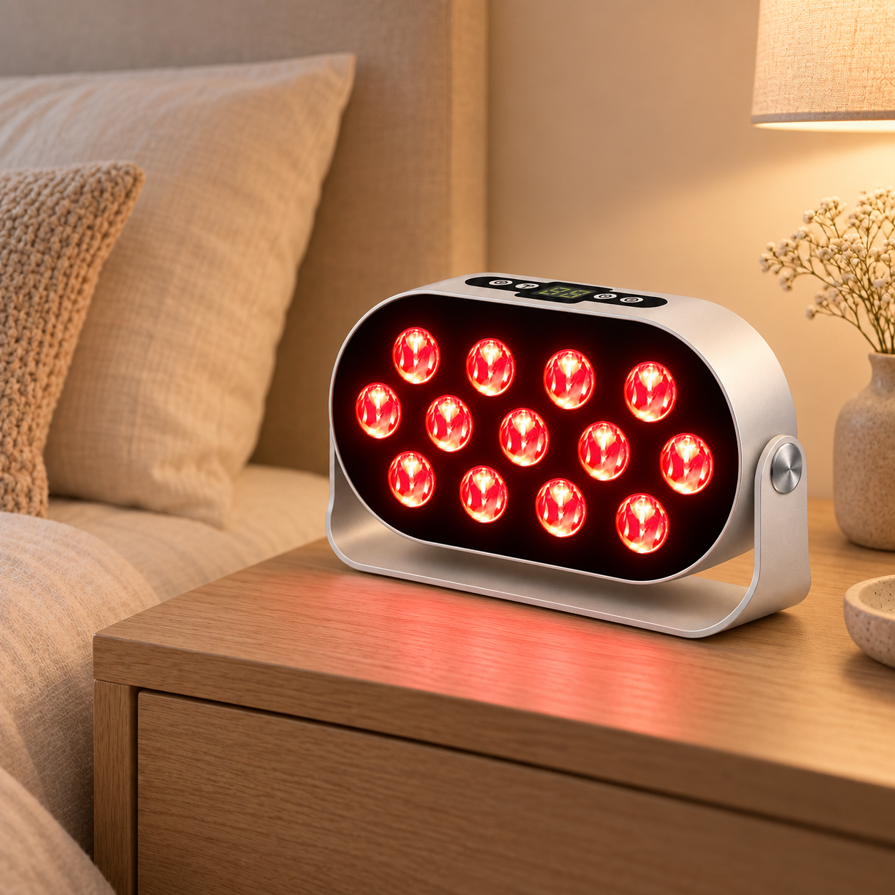 Ray™ Halo M130 red light panel — 02 bedroom hero