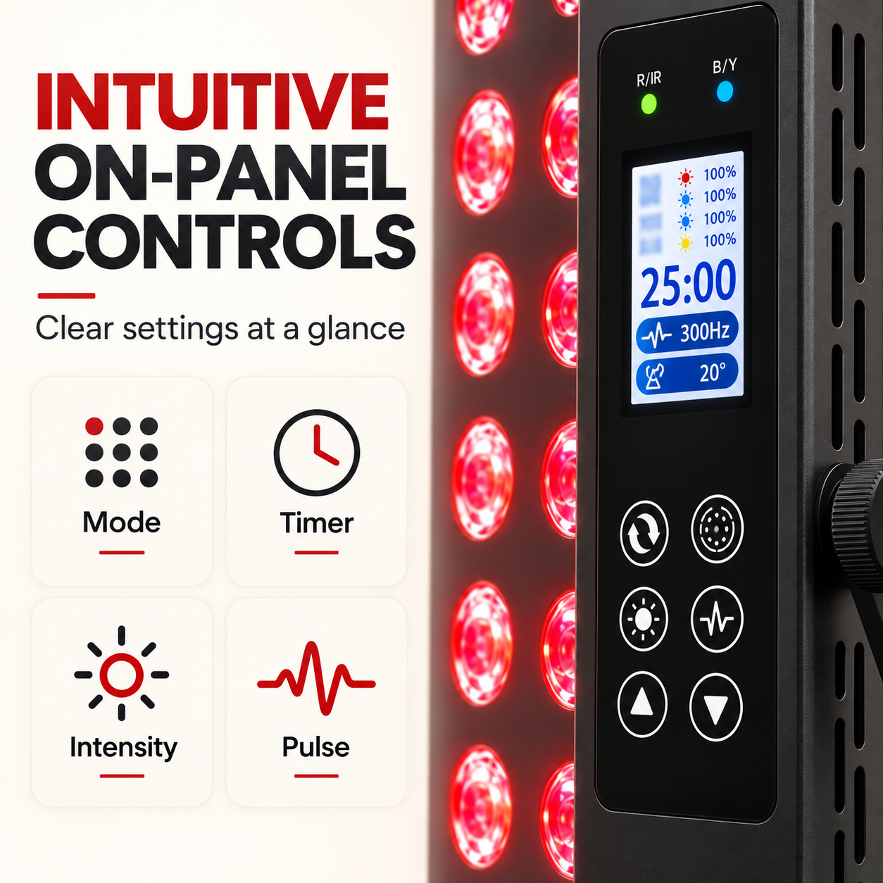 Ray™ Go M60 — on-panel controls