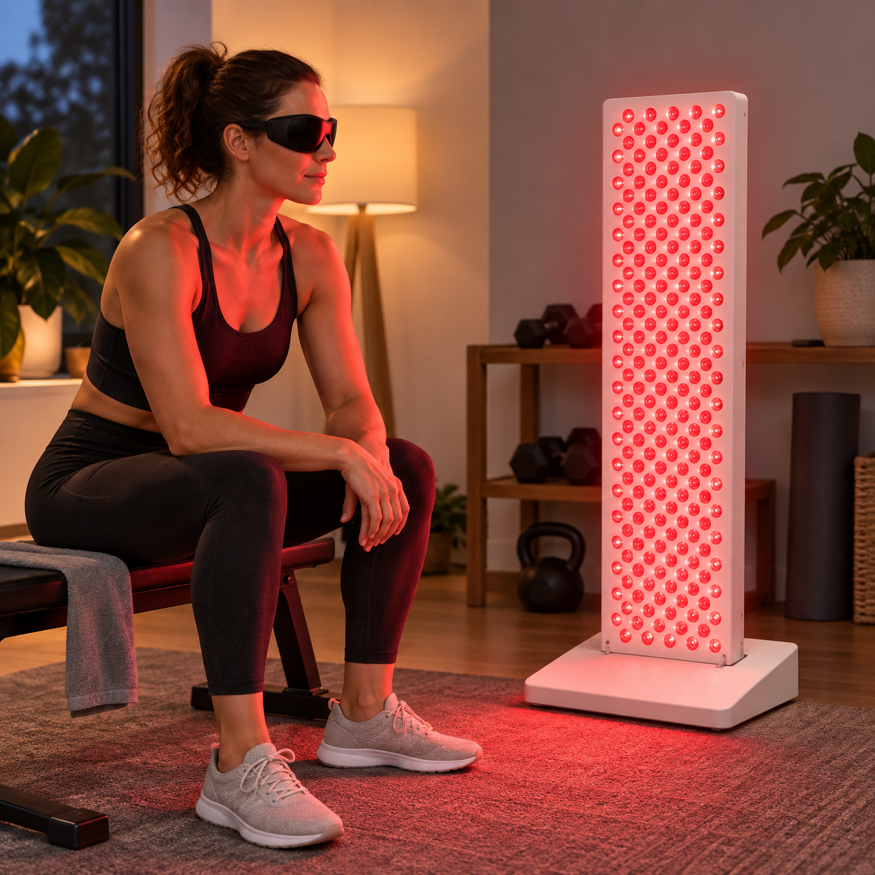 Ray Summit M210 light panel — 09 home fitness use with goggles