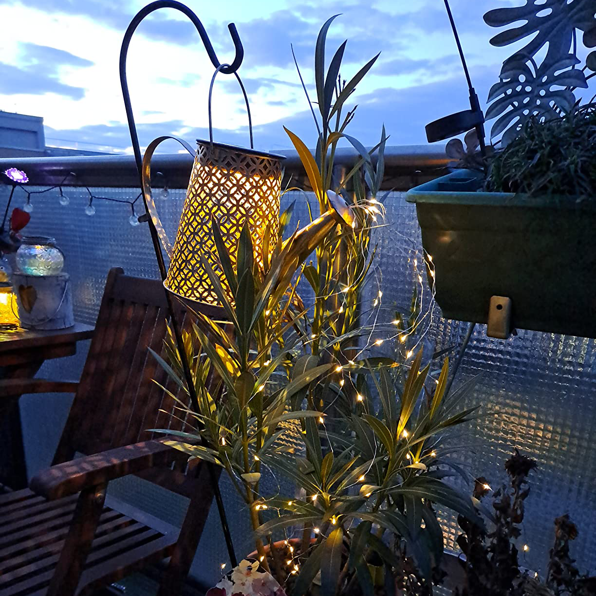 Solar Watering Can Fairy Lights