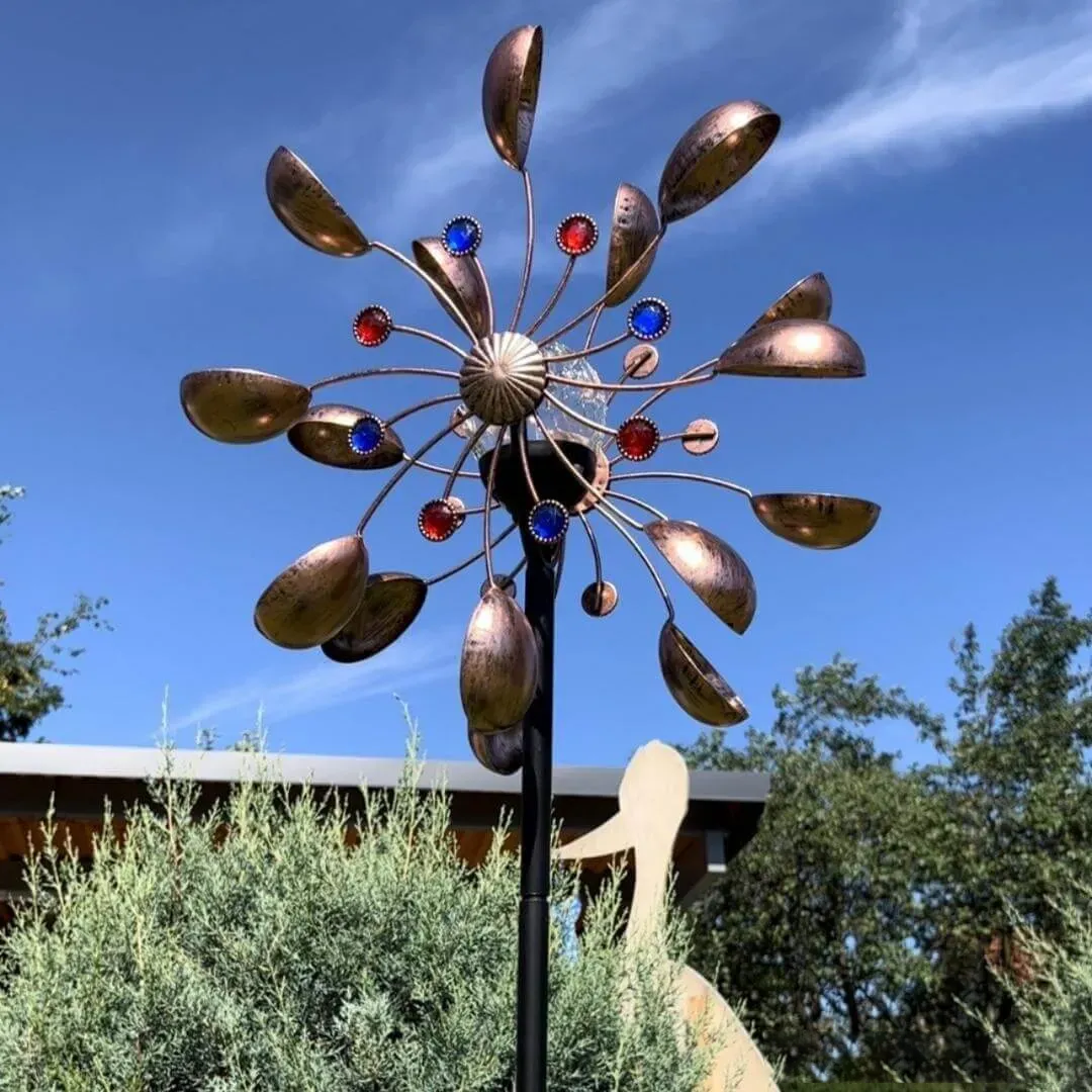 Solar-Powered Glass Globe Wind Spinner  