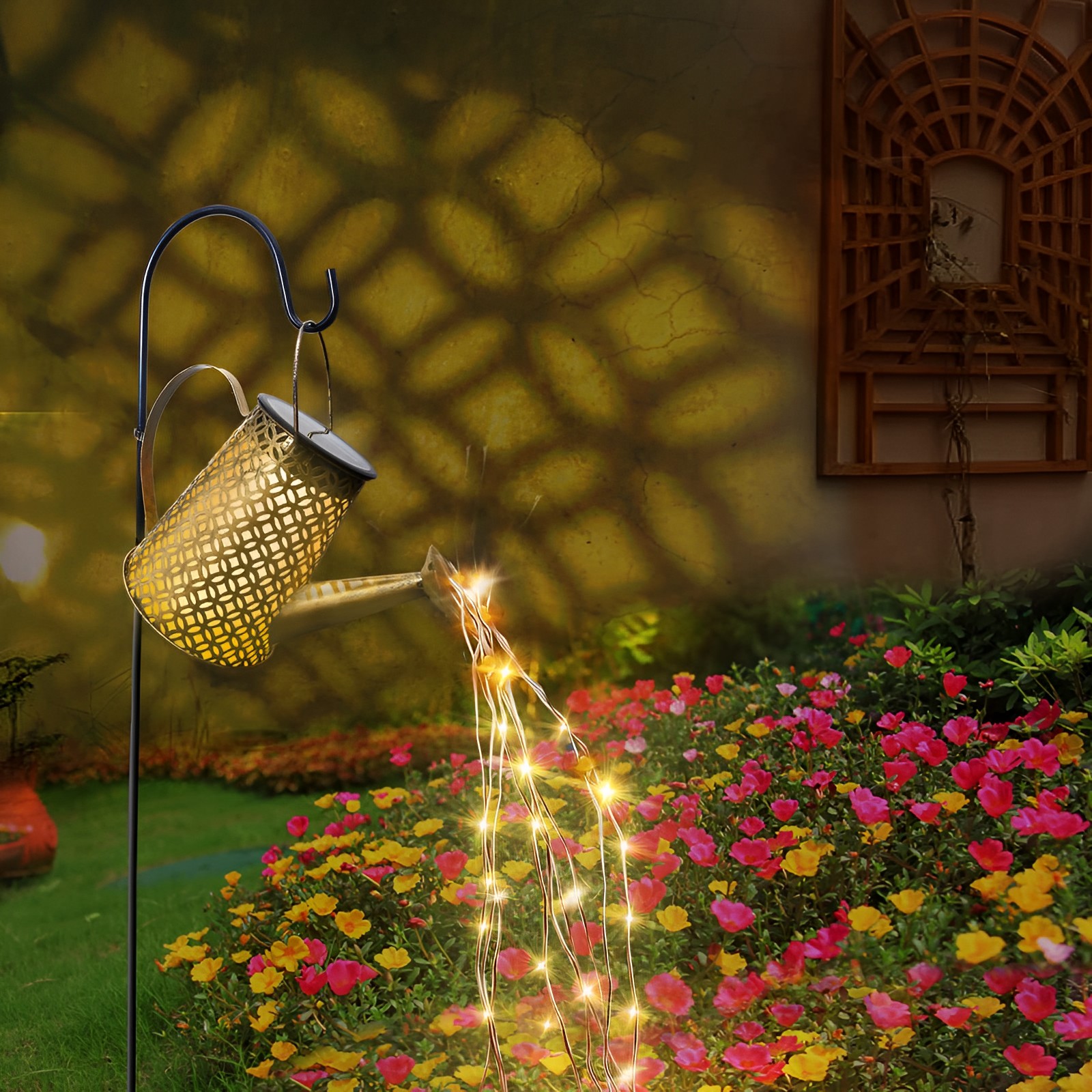 Solar Watering Can Fairy Lights