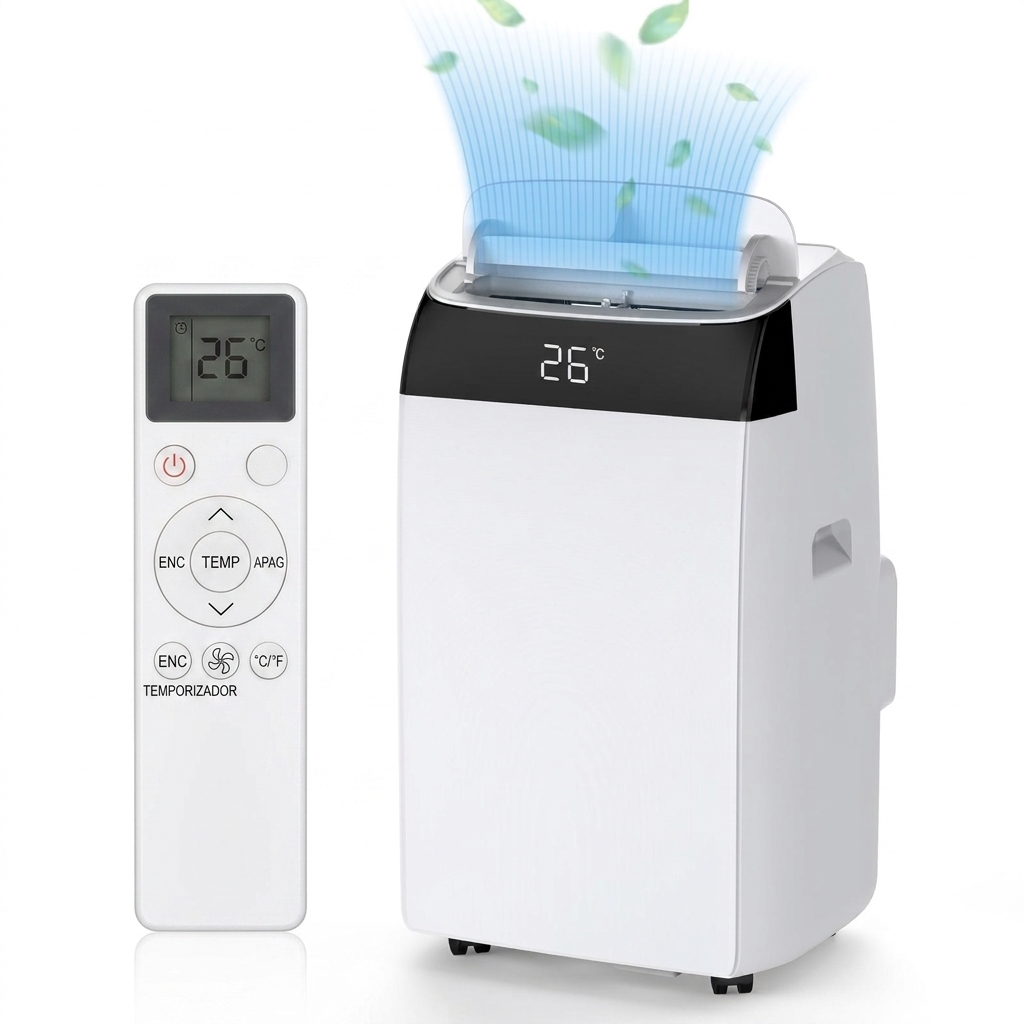 【Liquidación de fin de verano】Aire acondicionado portátil de 14 000 BTU, ultrasilencioso y de bajo consumo energético-Envío gratis