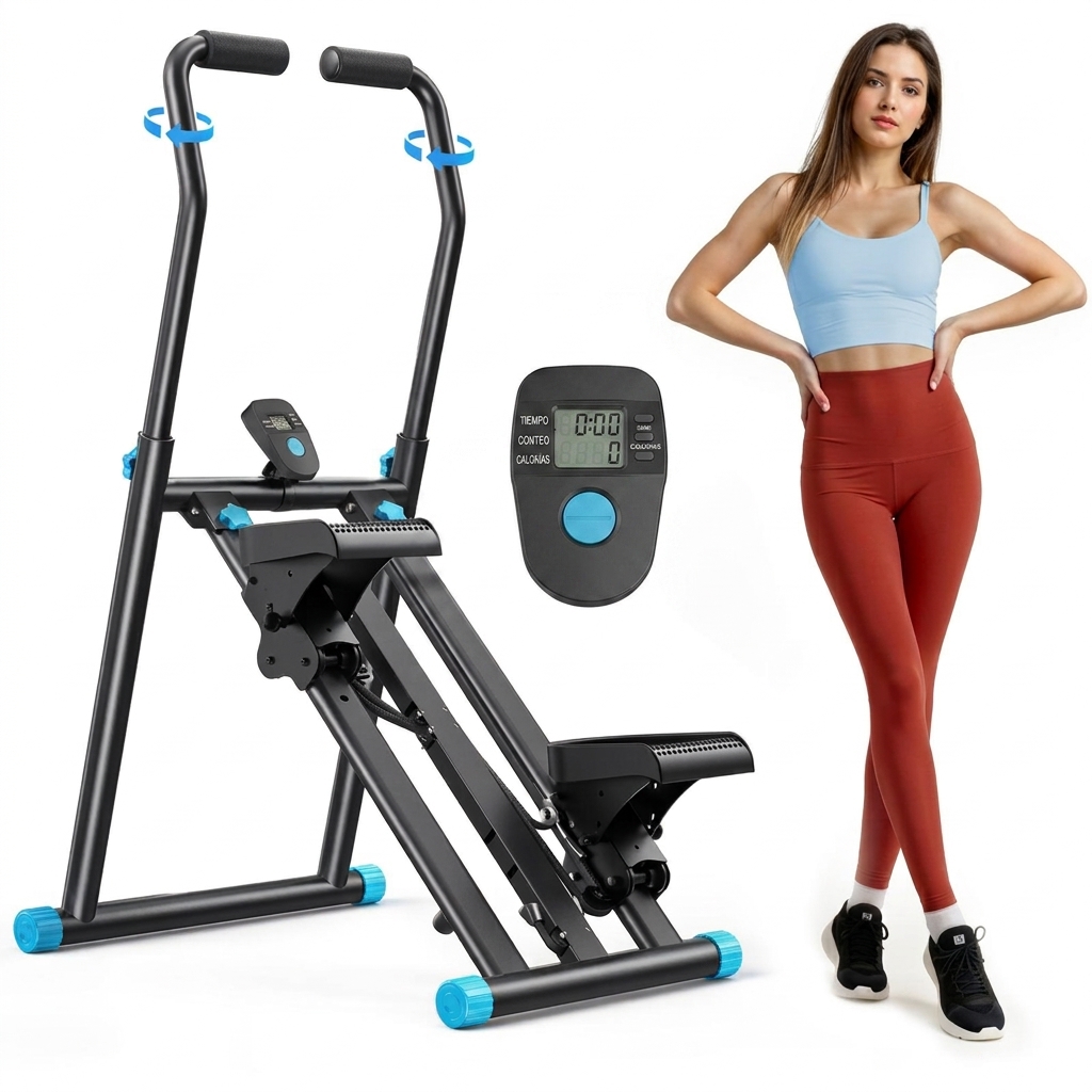 Manillar paso a paso de escalera con , pantalla LCD, capacidad de 300 libras, máquina de ejercicio trepadora para entrenamientos, equipo de Fitness para el hogar para mujeres y hombres