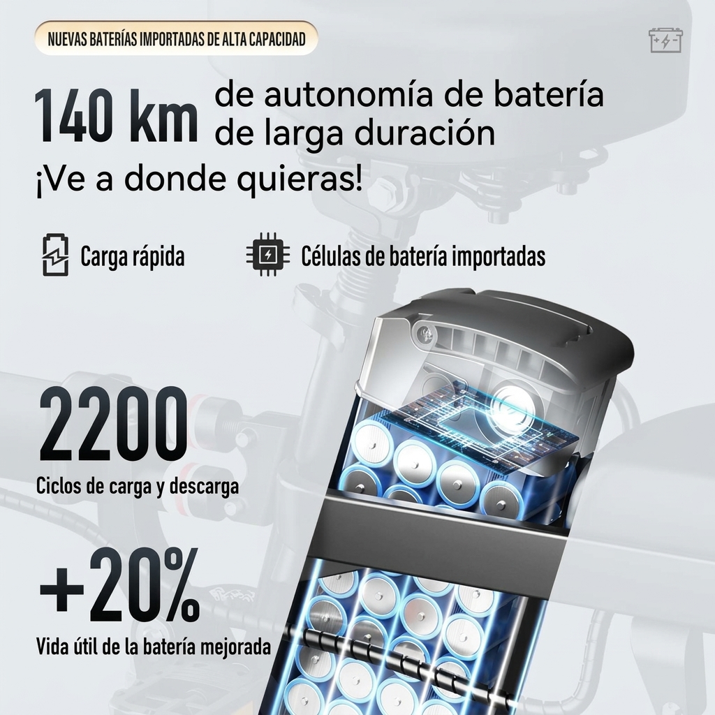 Bicicleta eléctrica plegable todoterreno de 500 W para adultos: batería recargable de 48 V y 15 Ah, suspensión de 14 niveles, frenos de disco dobles, certificación UL2849, autonomía de hasta 100 km (trayectos urbanos de 25-35 km).