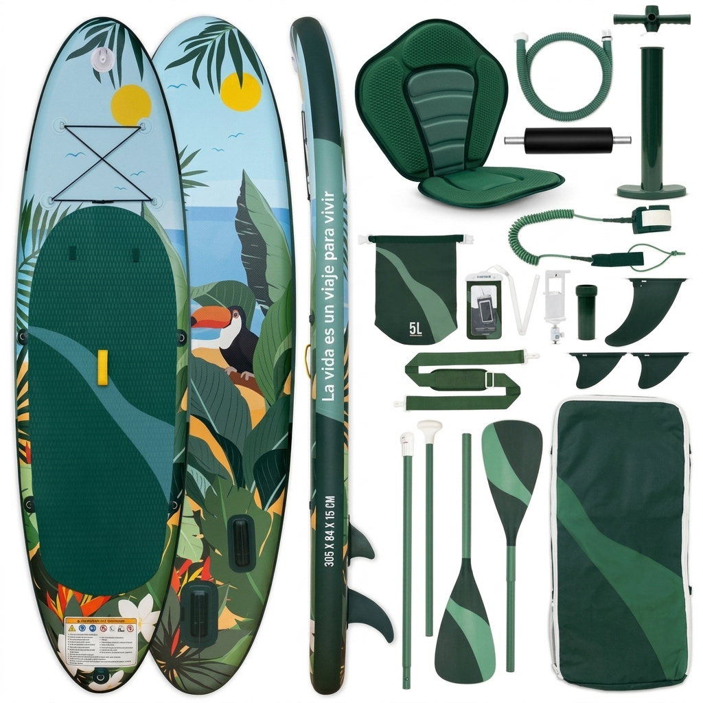 Batido de uva-Esta tabla de paddle surf incluye todo el equipamiento, tiene un diseño hinchable y es apta para principiantes y familias: una tabla de paddle surf con accesorios de primera calidad.