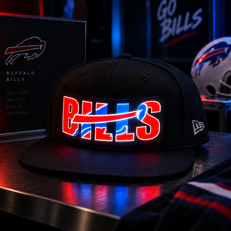 LED Light-Up Football Game Day Snapback Hat