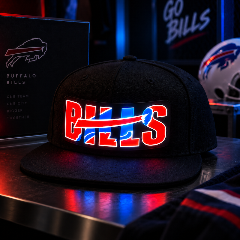 LED Light-Up Football Game Day Snapback Hat