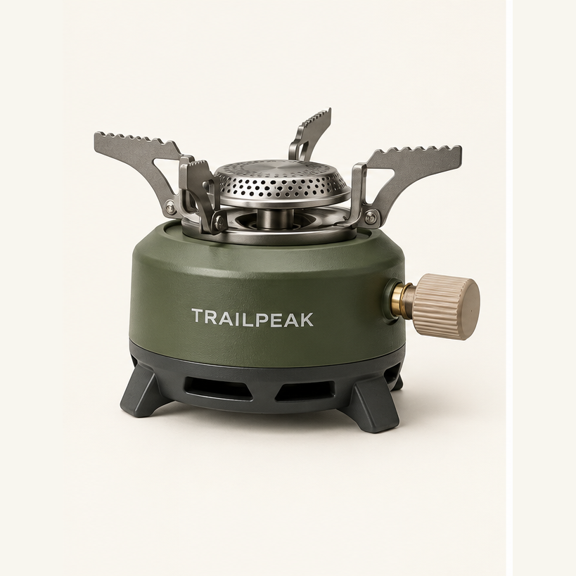 TRAILPEAK Scout Single-Burner Camp Stove — front view