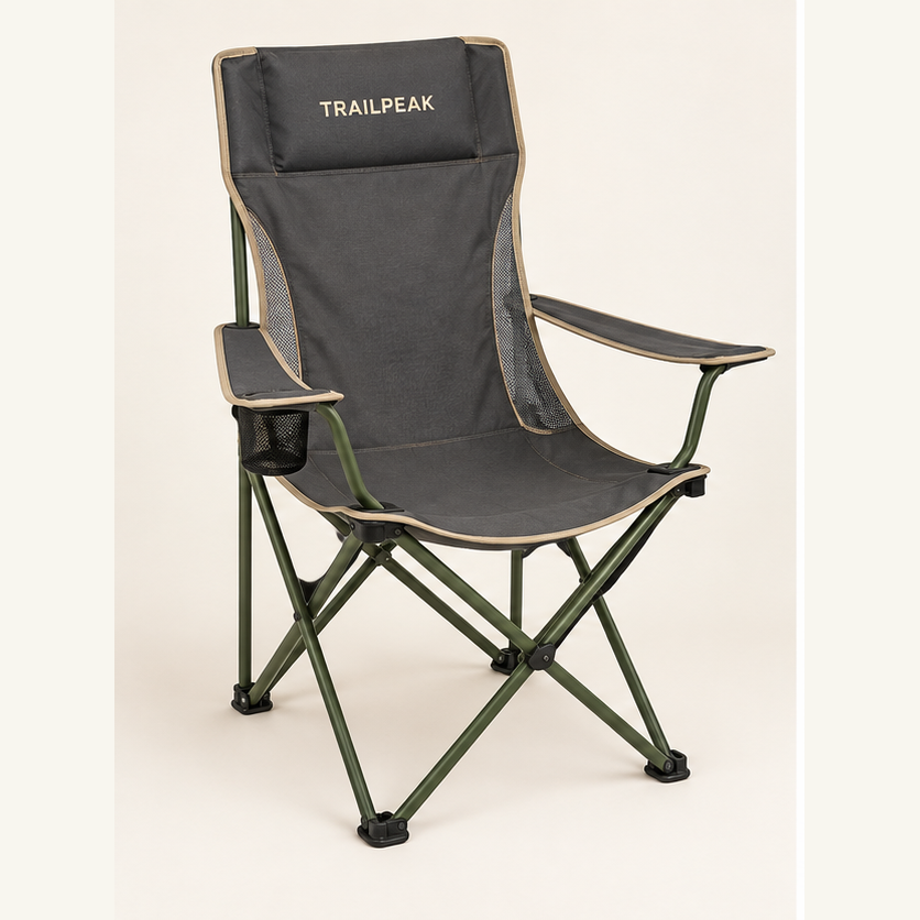TRAILPEAK Summit Highback Camp Chair — front view