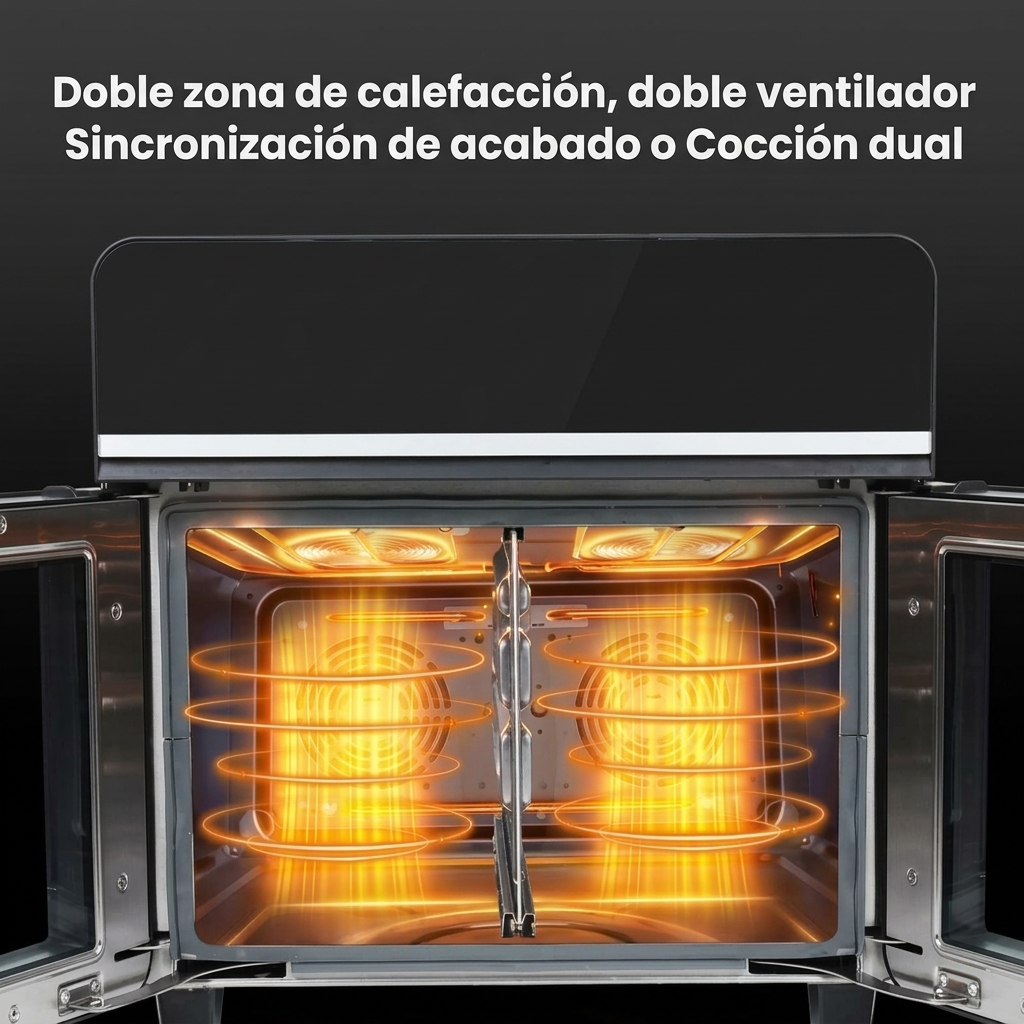 23L nuevo freidor de aire con cesta doble 2600W, mini horno de aire 23 litros, freidora de aire con pantalla táctil LED, 15 programas preestablecidos, 11 accesorios y 1 libro de recetas