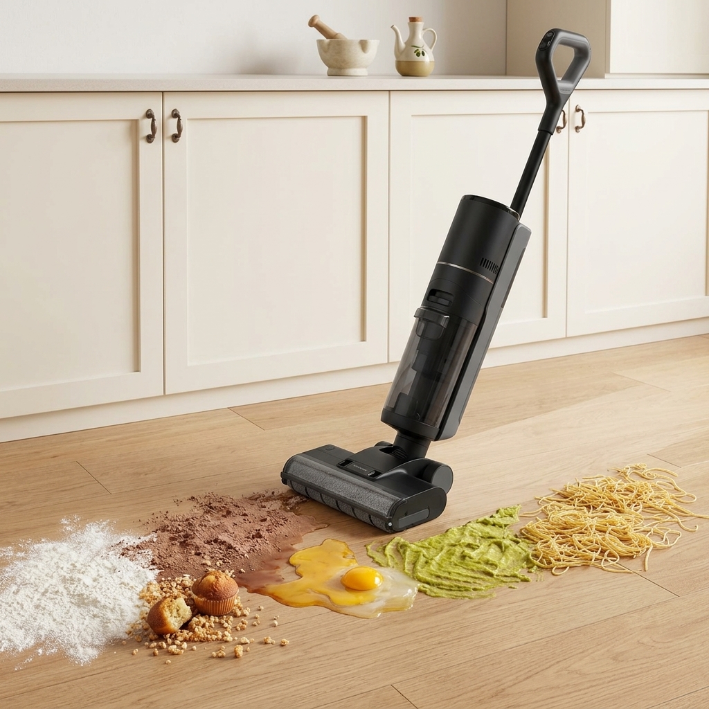 Aspiradora para sólidos y líquidos, aspiradora y fregona inalámbrica combinadas, con función de limpieza automática, limpiador de suelos inalámbrico apto para suelos duros, aspiradora para sólidos y líquidos con limpieza de bordes, temporada de regreso a 