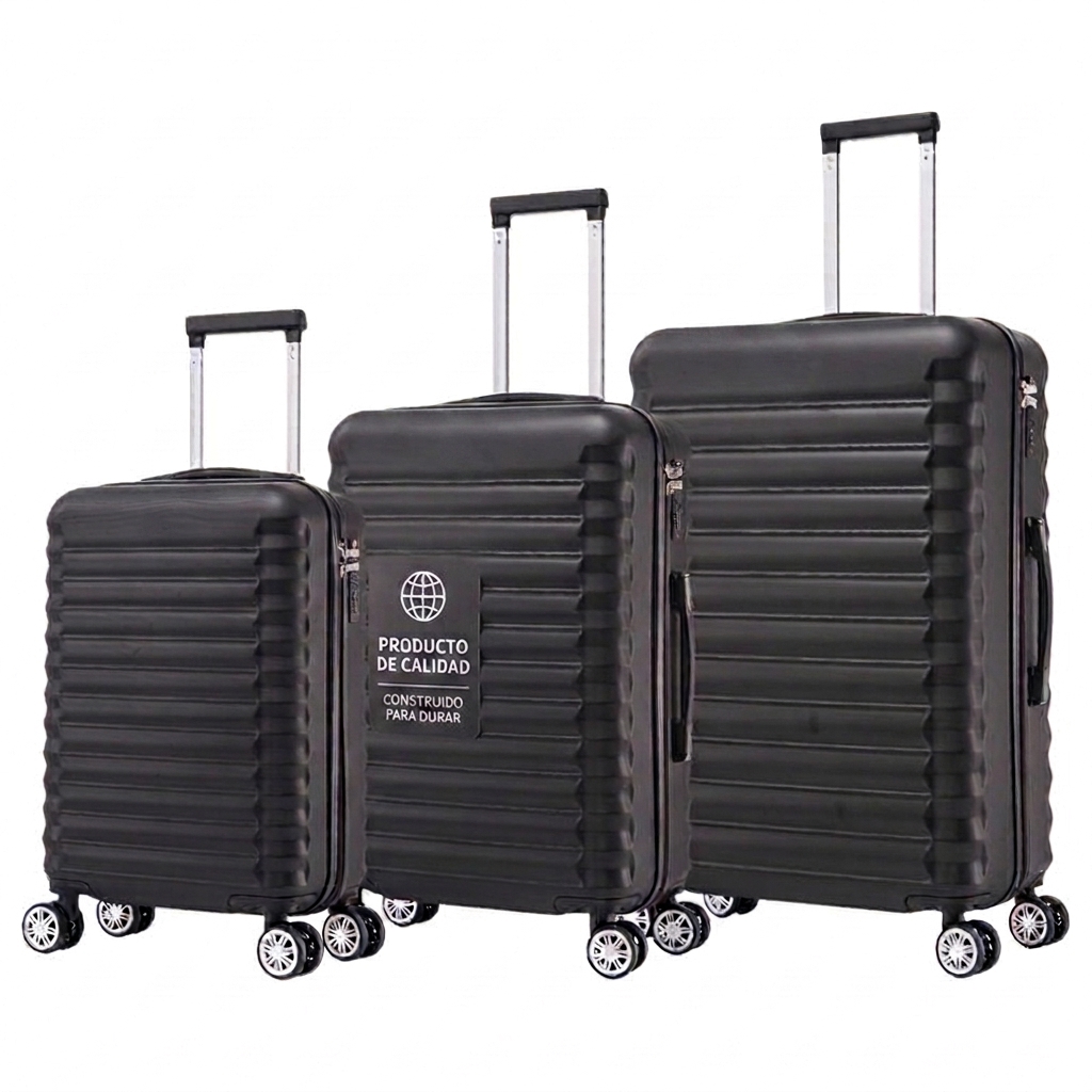 Conjunto de Maletas de Viaje Elegantes: Carcasa Ligera de ABS, Cerradura Numérica, 4 Ruedas Giratorias 360°, Asa Telescópica de Aluminio  Juego de Maletas    Set Trolley Maleta Cabina