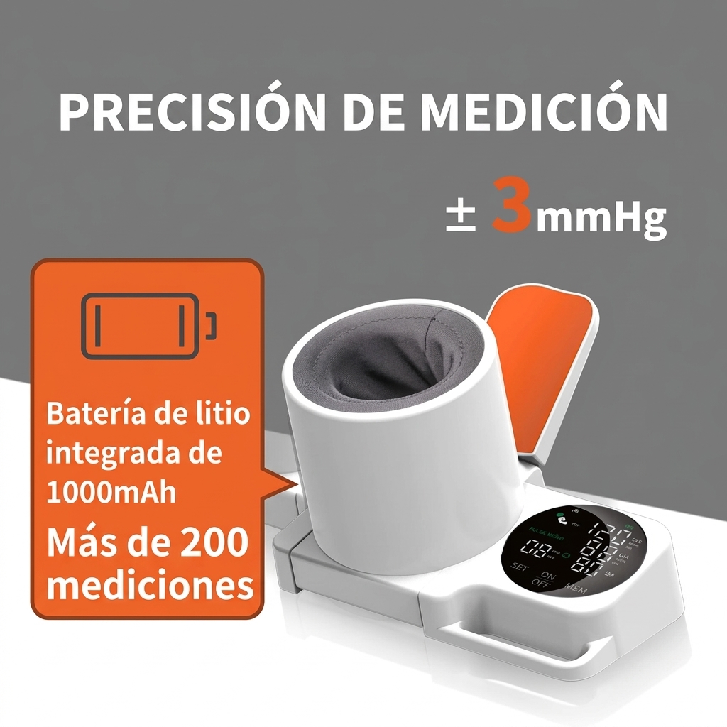 Monitor de presión arterial de brazo, ABS de grado médico, dispositivo inteligente para el hogar, alta precisión, medición con un solo toque, pantalla LED de fácil lectura, ajuste automático de amplio rango, memoria de lectura de 99x2, ajuste consistente,