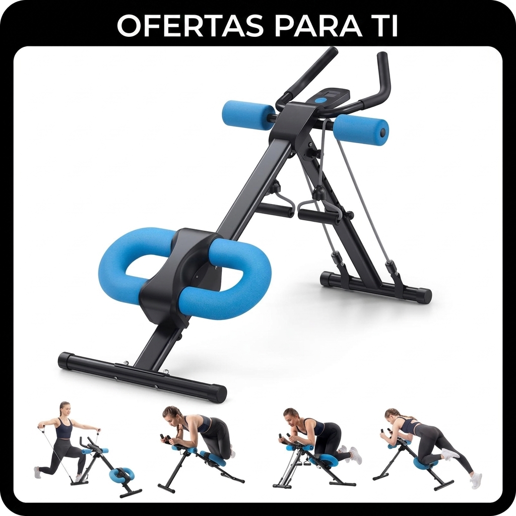 Máquina de entrenamiento Ab ajustable, Monitor LCD, equipo de ejercicio Abdominal plegable, entrenador central, moldeador de glúteos y cuerpo, equipo de Fitness