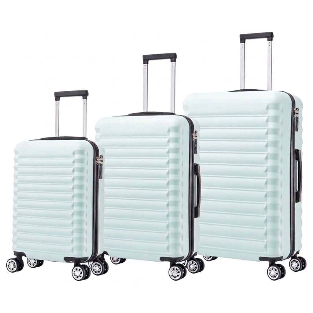 Conjunto de Maletas de Viaje Elegantes: Carcasa Ligera de ABS, Cerradura Numérica, 4 Ruedas Giratorias 360°, Asa Telescópica de Aluminio  Juego de Maletas    Set Trolley Maleta Cabina