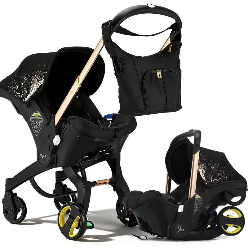 Cochecito plegable para bebé con bolso de regalo – Seguridad de 5 puntos