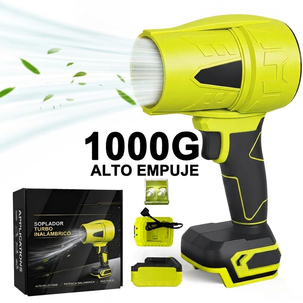 Kit combinado de lavado de autos inalámbrico de 21 V: incluye hidrolavadora de 1000 PSI y soplador de hojas turbo de 1000 G para lavado y secado de vehículos, así como limpieza de patios y jardines.