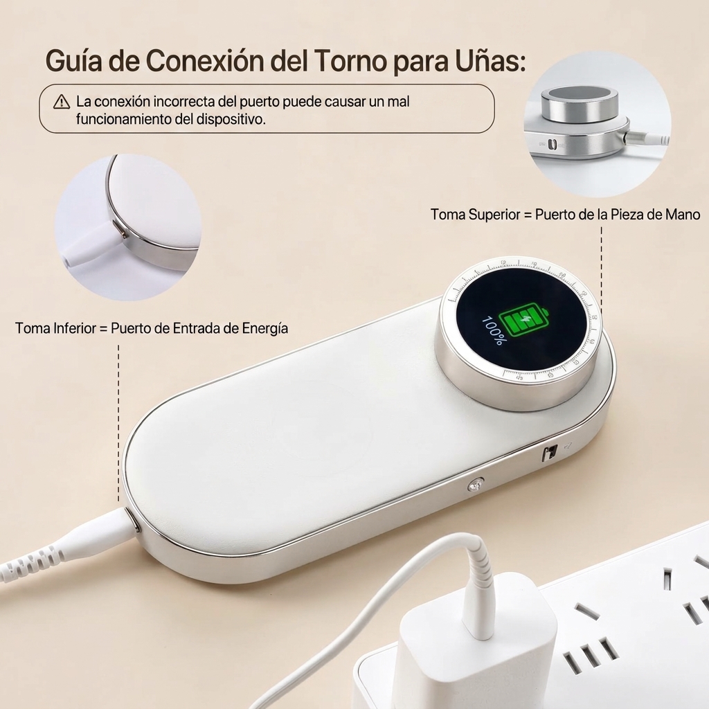 Pulidora de uñas eléctrica profesional, 50.000 RPM, recargable, con modo silencioso por IA y mango de 3 mm de diámetro, parada automática, segura y fiable. Ideal para técnicos de salones de uñas como herramienta y consumible. Dimensiones: 171 mm × 68 mm ×