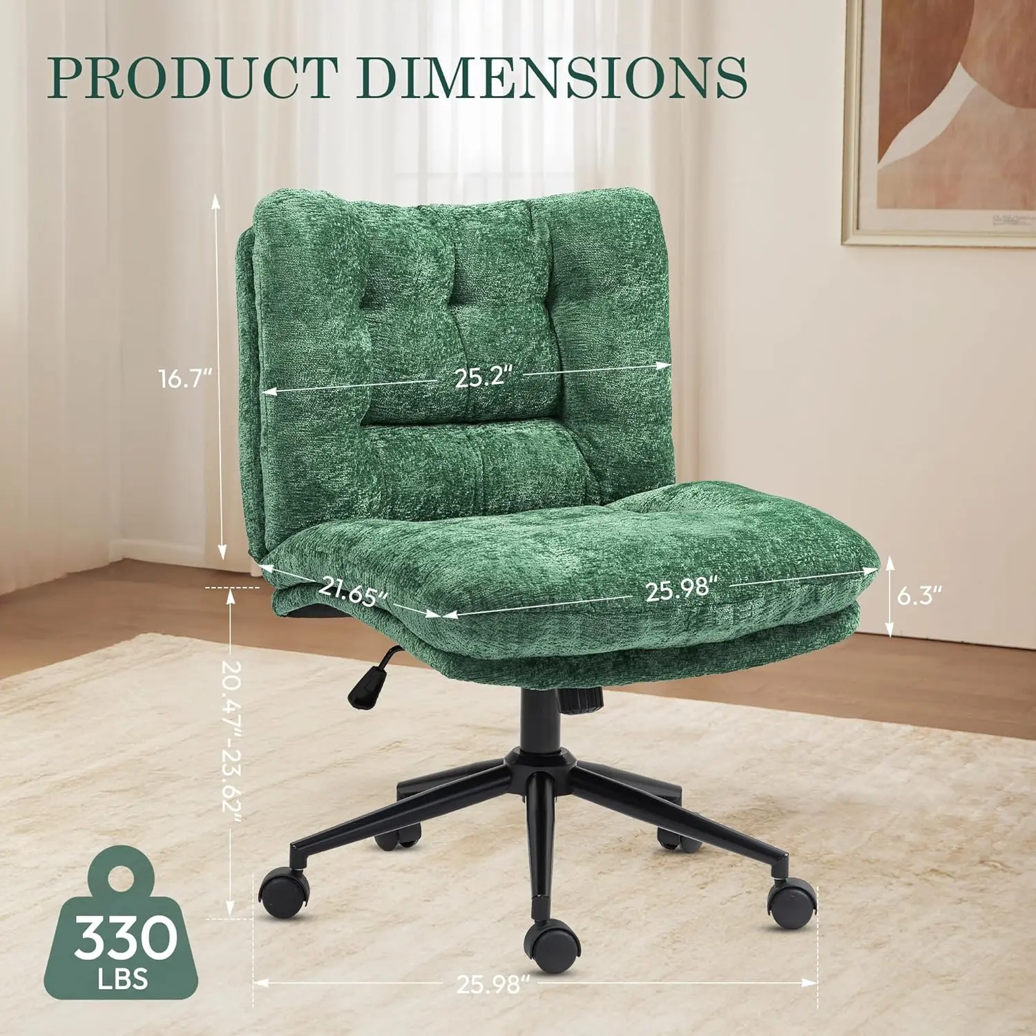 Envío gratis🌿Silla extra grande con diseño entrecruzado, ruedas y tapicería de primera calidad