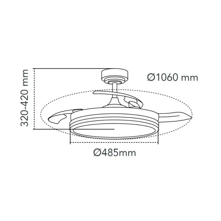 Pack de 2 Ventiladores de Techo con Luz LED, Motor DC 48W, Regulables, 3 Temperaturas de Color, 5280 lm-Envío gratuito