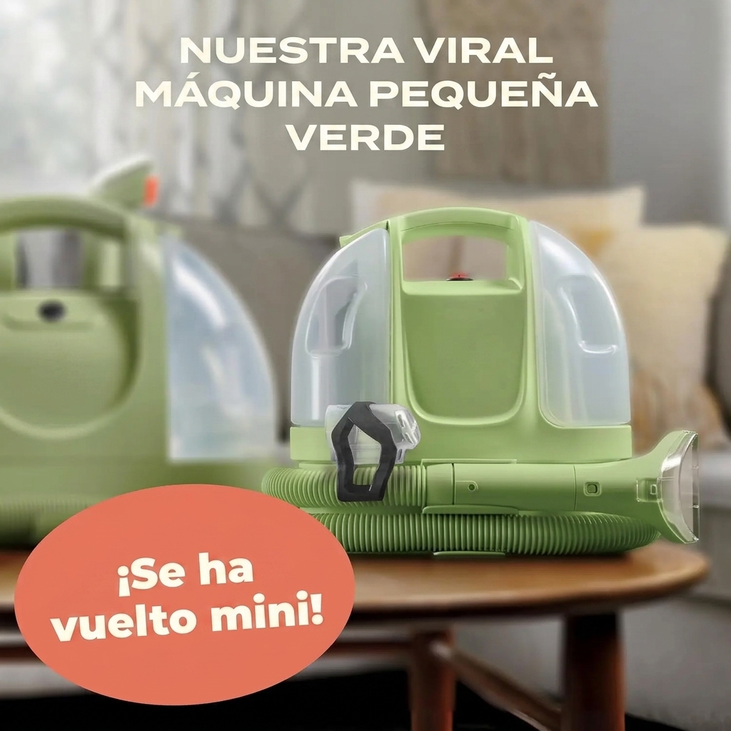 Limpiadora portátil multifuncional para alfombras, sofás y asientos de auto: compacta y potente