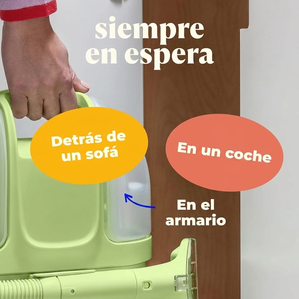 Limpiadora portátil multifuncional para alfombras, sofás y asientos de auto: compacta y potente