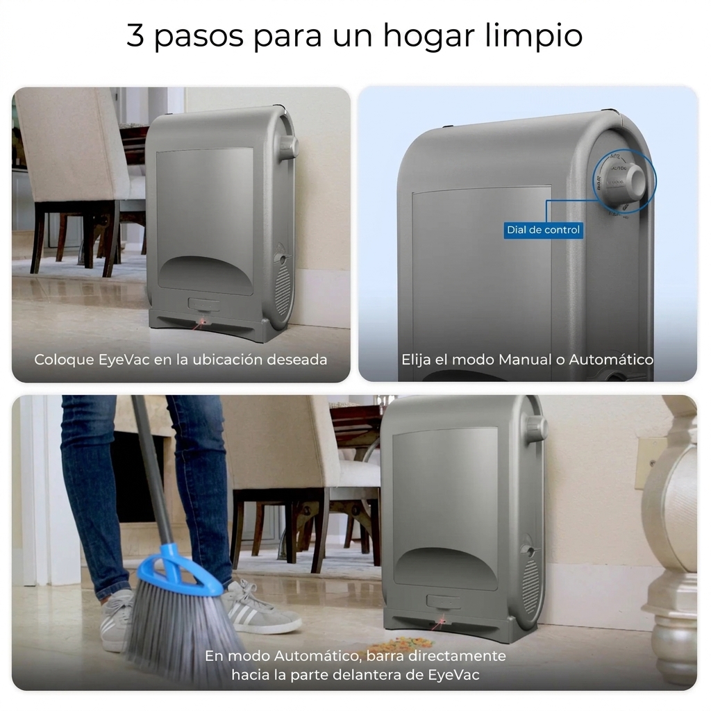 Aspiradora inteligente con sensor: 1400 W de potencia, 23 kPa de potencia de succión.