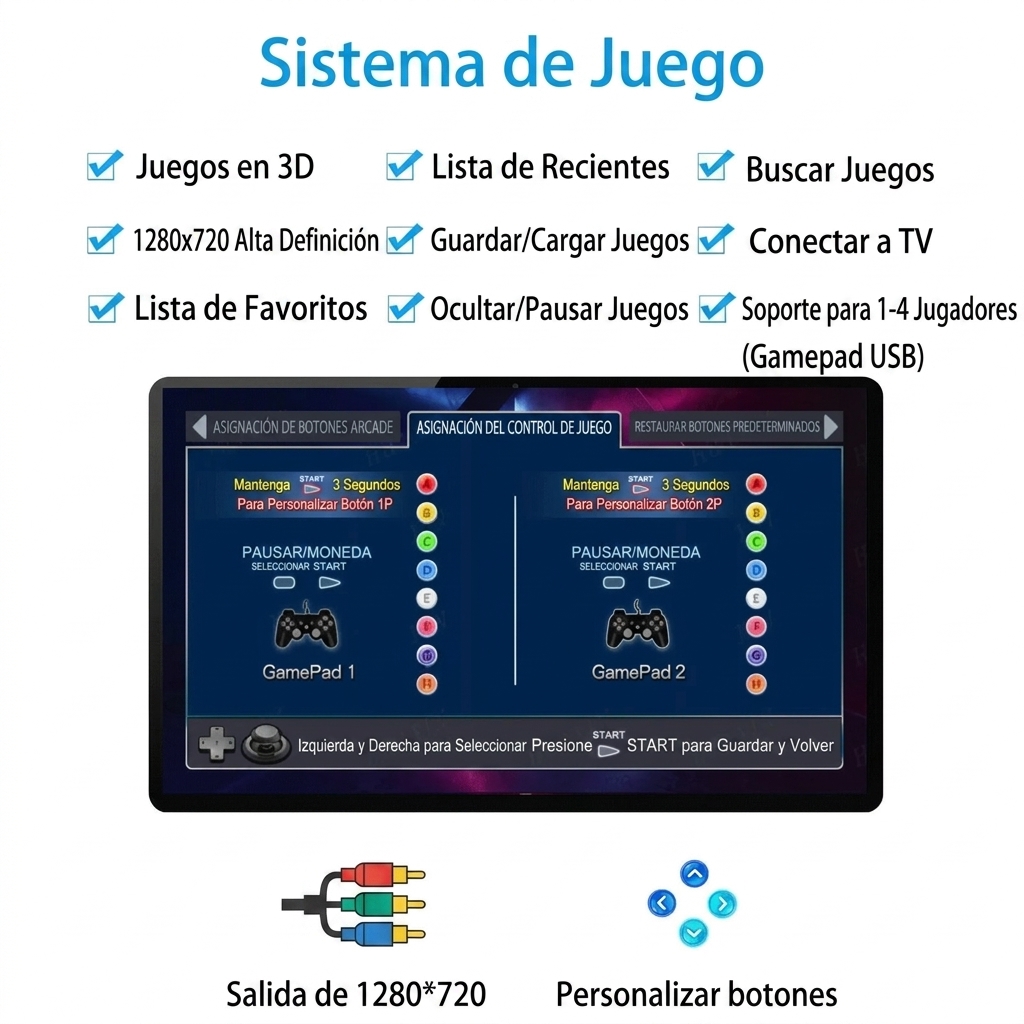 Consola de videojuegos arcade portátil 9800 en 1