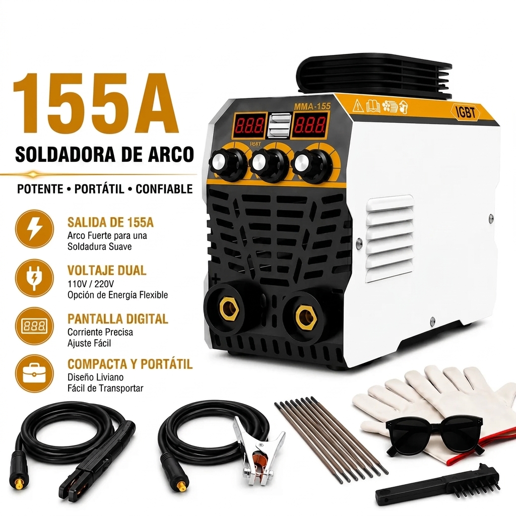 Máquina de soldar portátil - 110 V/220 V, 120 A