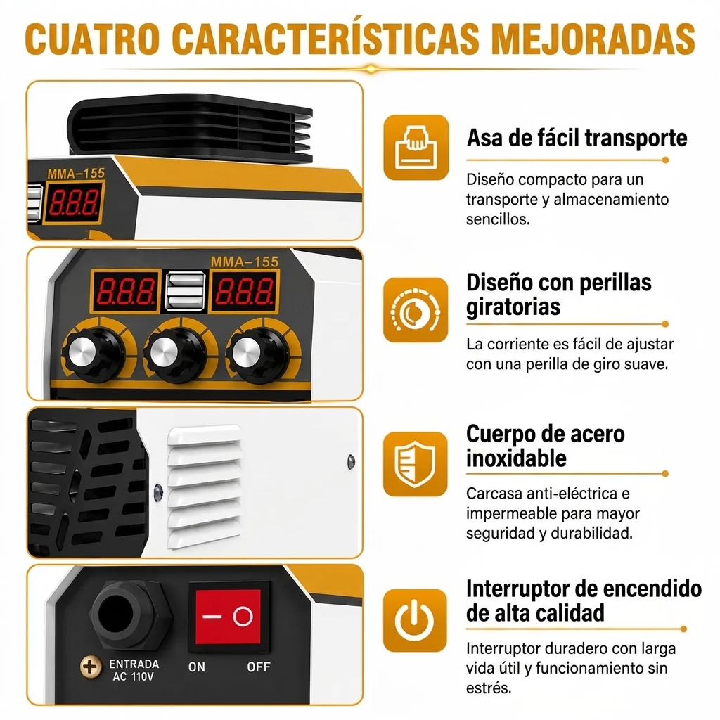 Máquina de soldar portátil - 110 V/220 V, 120 A