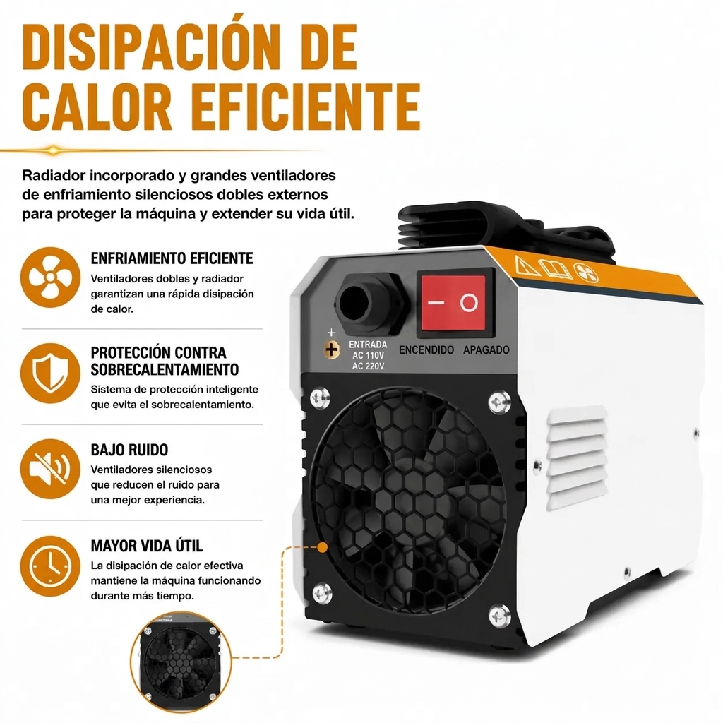Máquina de soldar portátil - 110 V/220 V, 120 A