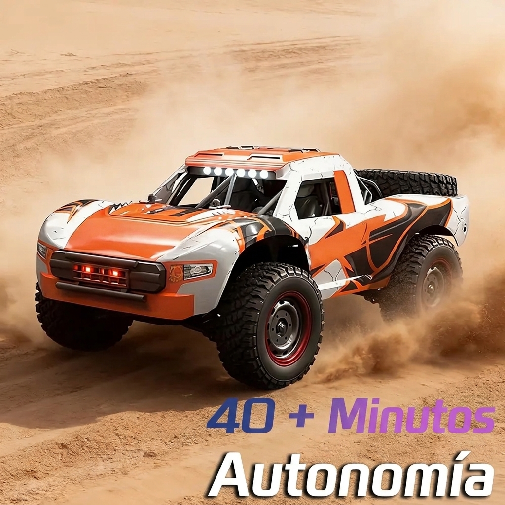 Coche RC todoterreno con motor sin escobillas, tracción 4WD y alta velocidad (más de 70 km/h)