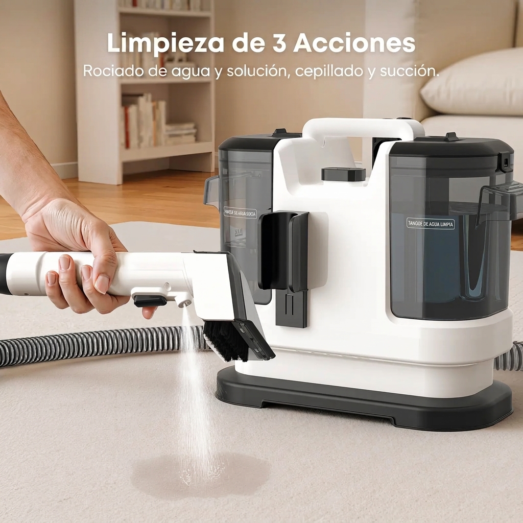 Máquina de limpieza de tapicería: limpieza profunda de sofás y alfombras