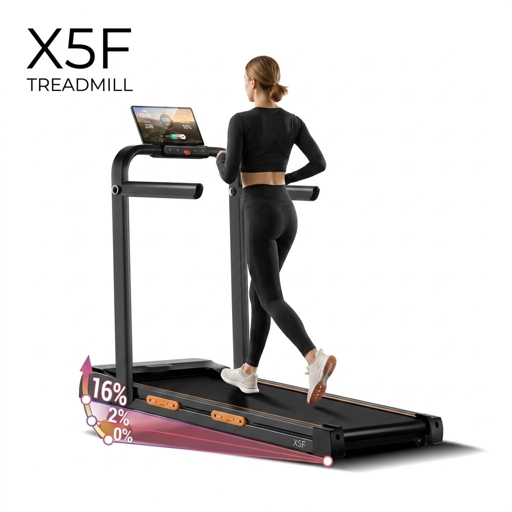 Cinta de correr plegable e inclinable, 6 en 1, motor con silencioso, carga máxima de 15% kg, 136