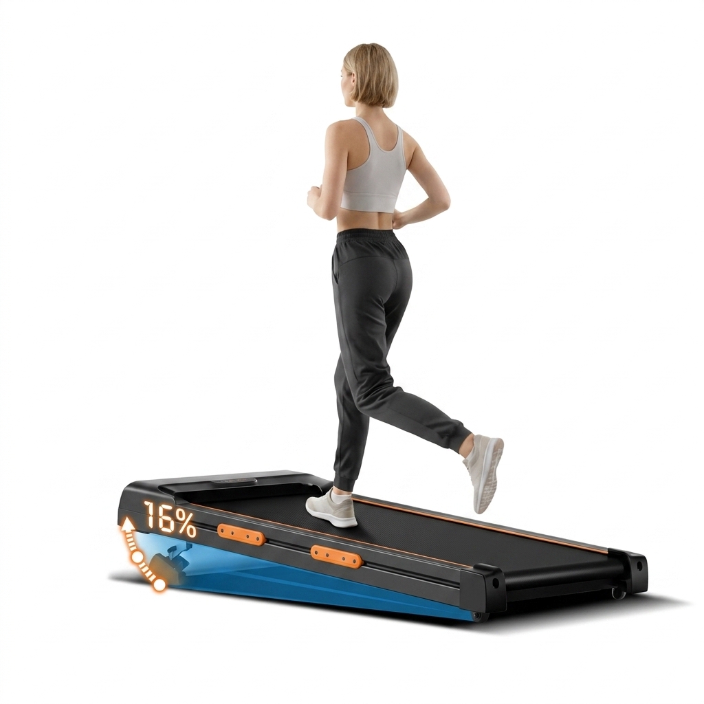 Cinta de correr plegable e inclinable, 6 en 1, motor con silencioso, carga máxima de 15% kg, 136