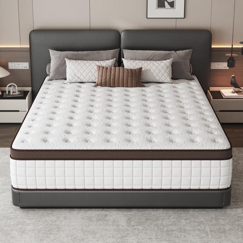 Los colchones híbridos, fabricados con espuma viscoelástica y resortes de alta calidad, ofrecen una firmeza media, brindan soporte lumbar y tienen un diseño ergonómico ideal para habitaciones familiares y hoteles. Muebles de regalo en caja (camas individu