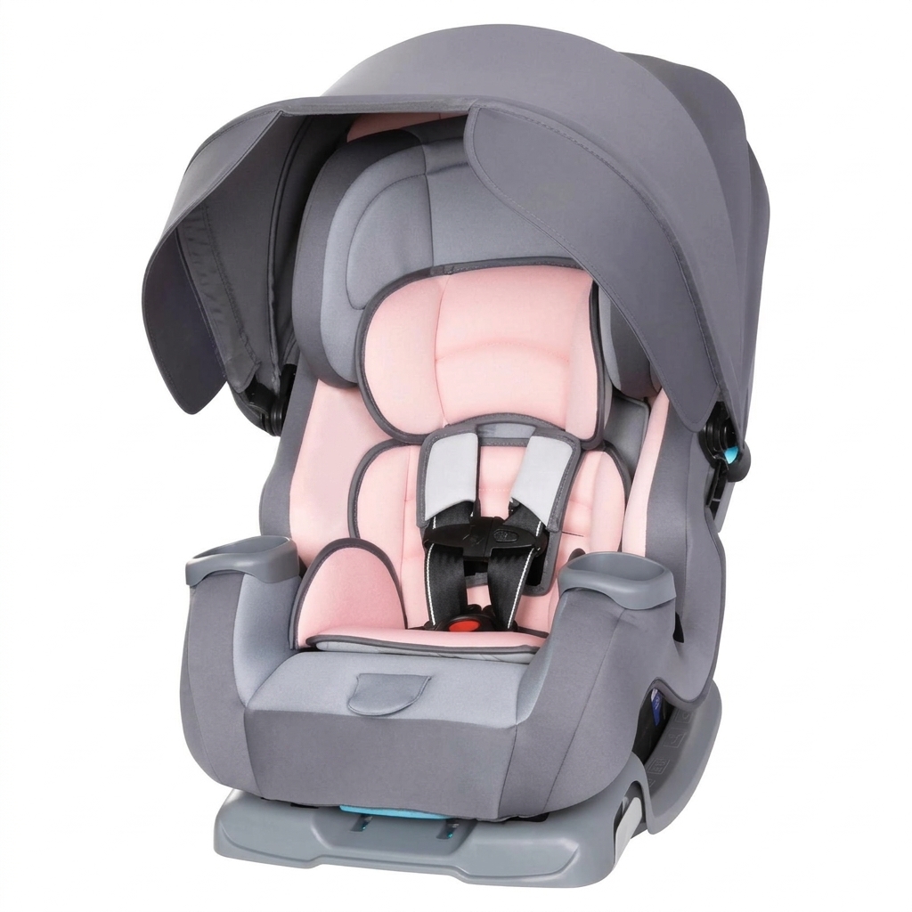 Silla de coche para bebé convertible ajustable 4 en 1 de alta gama con parasol integrado y protección contra impactos laterales.