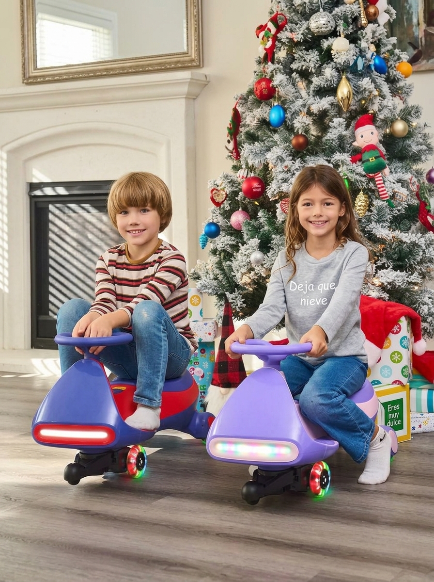 Bicicleta eléctrica infantil de 12 V con pedales, batería, función CyberWiggle, cochecito 2 en 1, 2 velocidades, ruedas antideslizantes con luces intermitentes, conectividad Bluetooth, apta para niños de 3 años en adelante, capacidad de peso máximo de 150