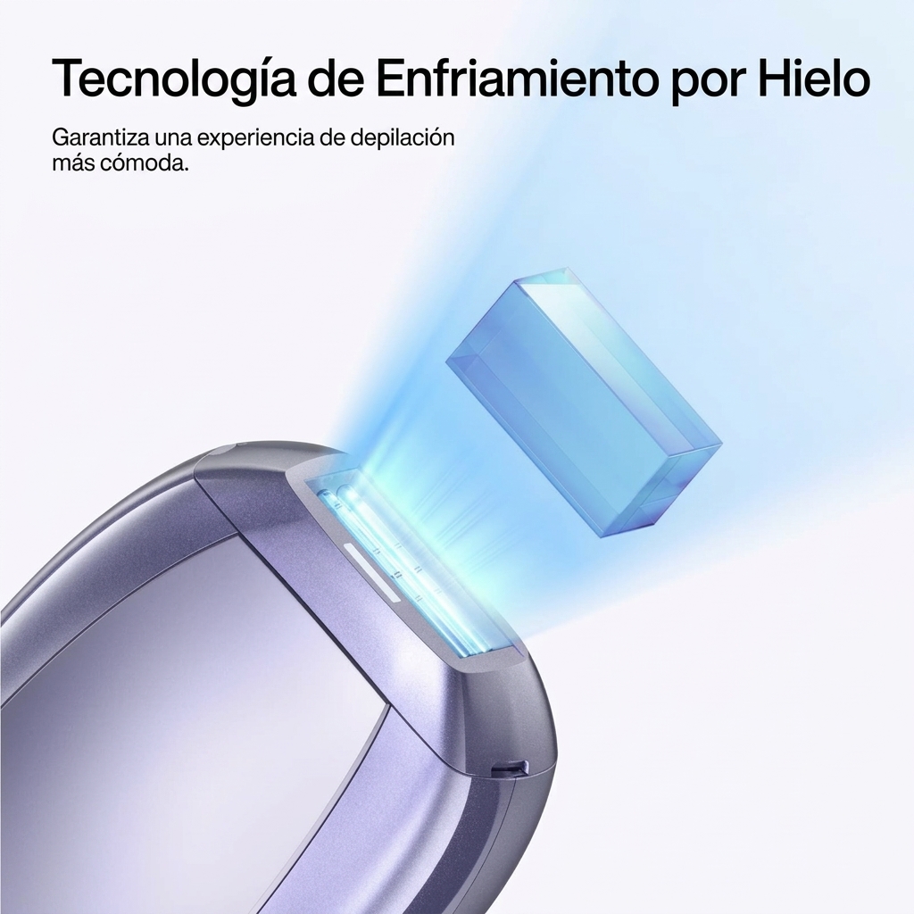 Depiladora IPL para Mujer y Hombre, Luz Pulsada para Depilación en Casa, Enfriamiento por Hielo, Sensor de Piel, 2 Luces, Modo SHR y Cuidado de la Piel
