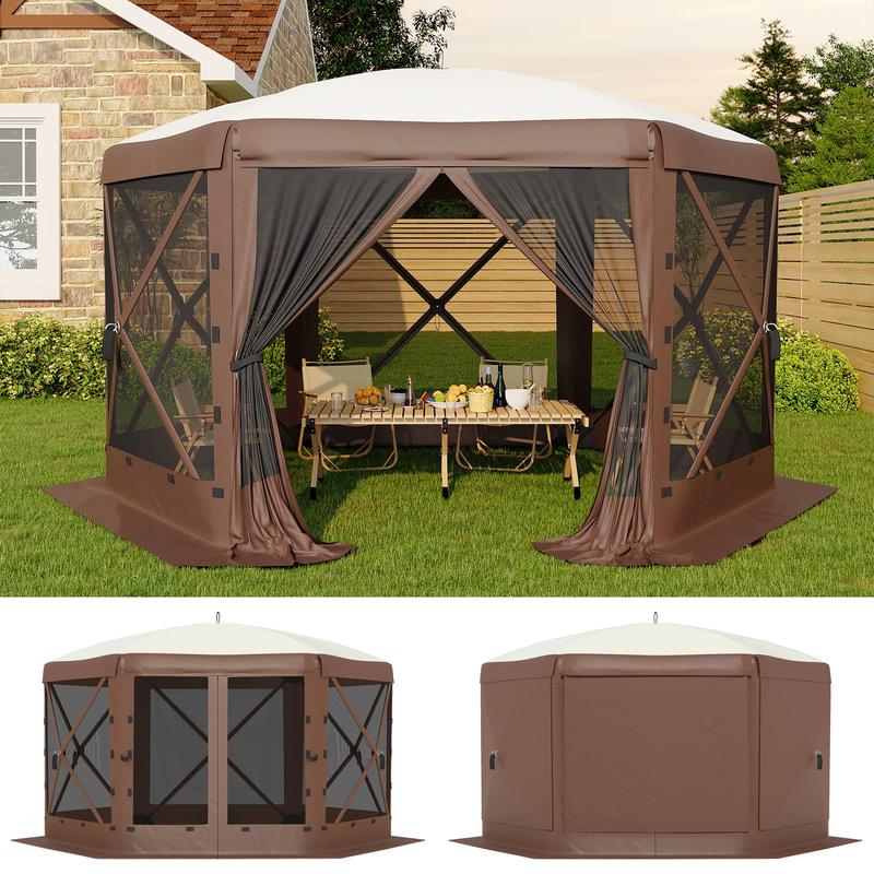 Carpa plegable hexagonal de 13 x 13 pies para exteriores