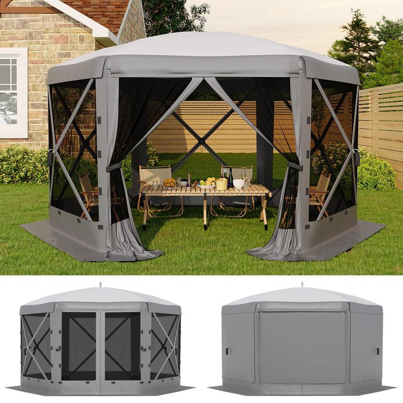 Carpa plegable hexagonal de 13 x 13 pies para exteriores