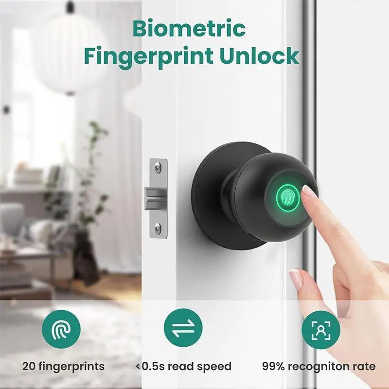 ¡2x1 Hoy!( 2Pac)⏰Cerradura inteligente para puerta EUERTE 3 en 1 con huella dactilar y control por aplicación